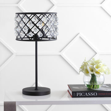 Gabrielle 22.5" Metal/Crystal LED Table Lamp - JONATHAN Y